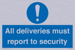 All deliveries must report to security